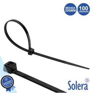 Conjunto 100 Abraçadeiras Nylon 4.8x200mm SOLERA - (SLR-BR48200N)