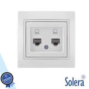 Tomada de Encastrar RJ45 C/ 2 Saídas SOLERA - (SLR-ERP88/2U)