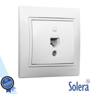 Tomada de Encastrar RJ45 C/ 1 Saída SOLERA - (SLR-ERP88)