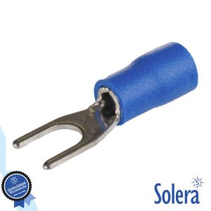 Terminal Forquilha 4.5mm Isolado Azul 50x SOLERA - (SLR-TH25A/50)