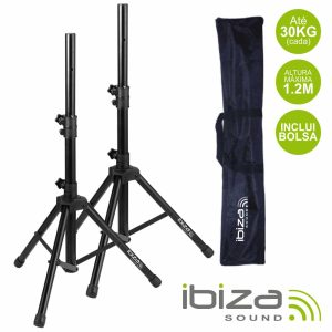 Conjunto 2 Suportes P/ Colunas C/ Bolsa 1.2m 30kg IBIZA - (SS01B-MINI)