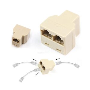 Ficha Adaptadora RJ45 Fêmea p/ 2 RJ45 Fêmea - (TCGP90991IY)