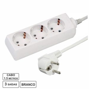 Extensão Elétrica 3x Schuko 1.5m - (TE3SB1(E))