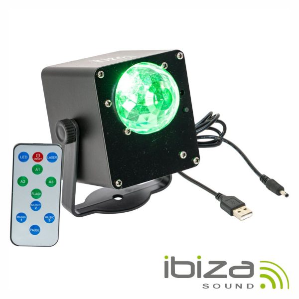 Projetor Luz C/ 3 LEDS 1W RGB Astro A Bateria C/ Comando - (TINYLED-RGB-ASTRO)