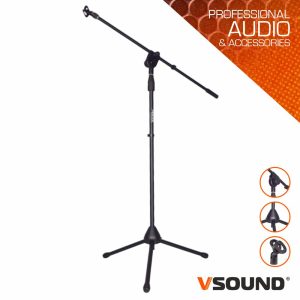 Suporte P/ Microfone Profissional VSOUND - (TRIPEMIC03A)