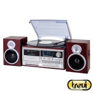 Gira-Discos 33/45/78RPM Retro 2x25W Cd/USB/SD TREVI - (TT-1072-DAB)