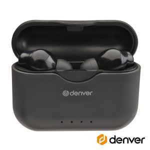 Auriculares Bluetooth 5.0 C/ Mic Dock Carregamento DENVER - (TWE-37BLACK)