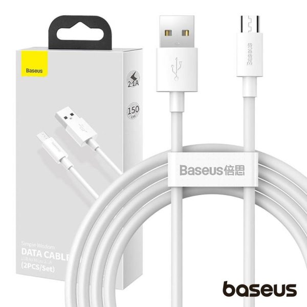 Conjunto 2 Cabos USB-A / MicroUSB Macho 1.5m BASEUS - (TZCAMZJ-02)