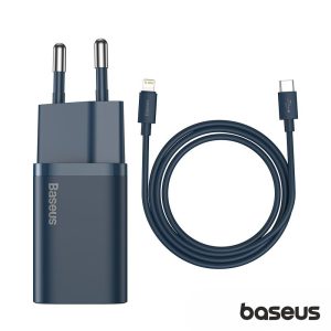 Alimentador USB-C 20W PD Super SI + Cabo Lightning BASEUS - (TZCCSUP-B03)