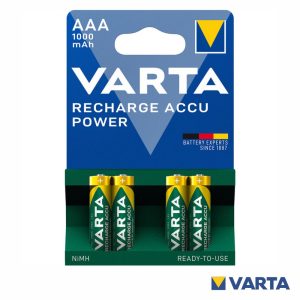 Pilha Recarregável AAA 1.2V 1000mAh 4x Blister VARTA - (VHR03-A1000)