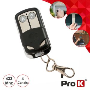 Comando Garagem Universal 2 Canais 433mhz PROK - (VIPOPEN2/2)