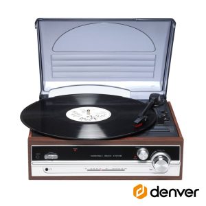 Gira-Discos 33/45/78RPM Vintage AUX/FM DENVER - (VPR-190MK2)