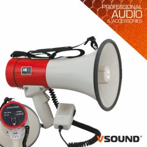 Megafone 20W C/ USB Mp3 Gravação Voz E Sirene VSOUND - (VSME20U)