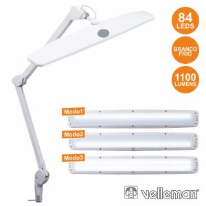 Candeeiro 84 LEDS Luminusidade Regulável P/ Bancada VELLEMAN - (VTLLAMP17)