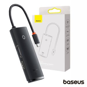 Hub 6 em 1 USB-C P/ USB-C/HDMI/2USB/SD BASEUS - (WKQX050001)