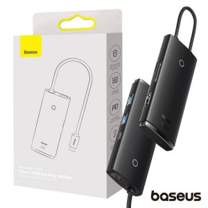 Hub 6 em 1 USB-C P/ USB-C PD/HDMI/2USB/SD BASEUS - (WKQX050101)