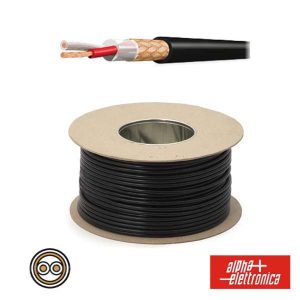 Cabo Eletronica 2 Condutores + Malha 2x0.50 °5.3 Preto - (WTR124)