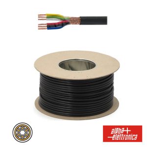 Cabo Eletronica 6 Condutores + Malha 6x0.22 °5.60 Preto - (WTR162)