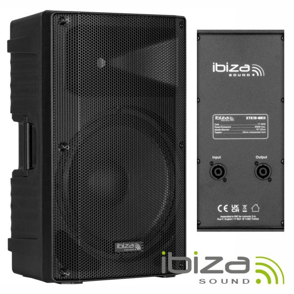 Coluna Passiva 10” 300Wmáx ABS IBIZA - (XTK10-MKII)