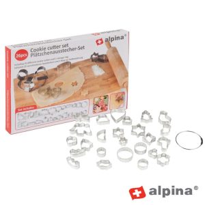 Formas De Metal P/ Bolos/Bolachas X26 ALPINA - (ALP540)