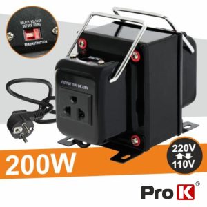 Conversor 110v-220v / 220v-110v 200W PROK - (CONV200W)