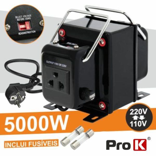 Conversor 110v-220v / 220v-110v 5000W PROK - (CONV5000W)