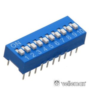 Interruptor Dip 10 Posições VELLEMAN - (DS-10)