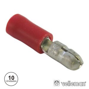 Terminal Faston Macho Isolado 3.9mm 10X Vermelho - (FRMB)