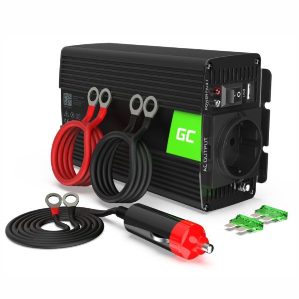 Conversor 24V-230V USB 500W Onda Modificada GREEN CELL - (INV04DE)