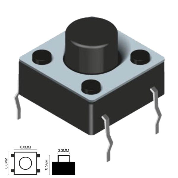 Comutador Micro Switch 6x6mm Altura 1.5mm - (KRS06015)