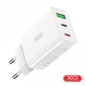 Alimentador USB-A / 2x USB-C PD QC XO - (L101)