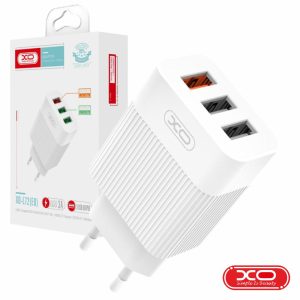 Alimentador 3 USB-A 5V QC3.0 2.1A Branco XO - (L72)