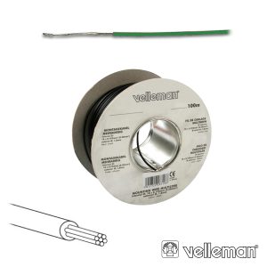 Cabo Multifilar Verde 0.20mm Rolo 100m VELLEMAN - (MOWG)
