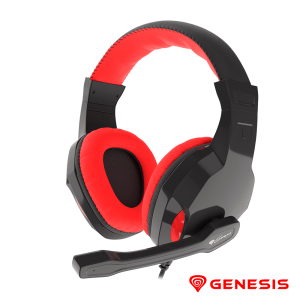 Auscultadores Gaming Preto/Vermelho ARGON 100 GENESIS - (NSG-1433)