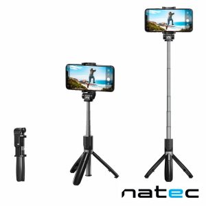 Vara Telescópica Monopod P/ Selfies C/ Função Tripé NATEC - (NST-1653)