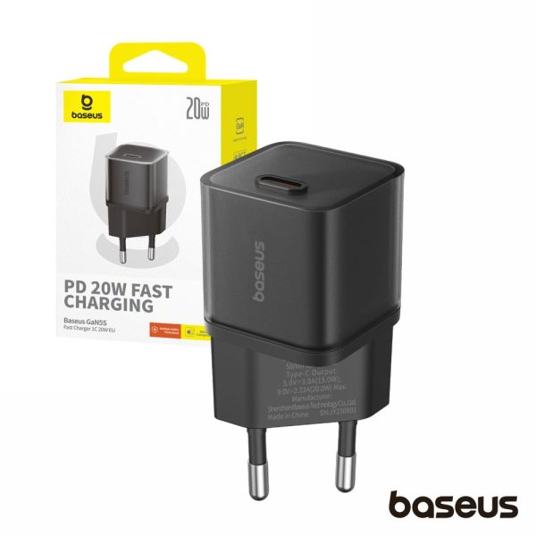 Alimentador Comutado Miniatura USB-C 20W GaN5 BASEUS - (P10162503113-00)