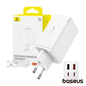 Alimentador 2xUSB-A 2xUSB-C 65W GaN6 Pro BASEUS - (P10162701213-00)