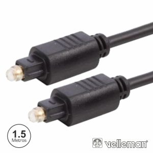 Cabo Fibra Óptica Toslink-Toslink 1.5m VELLEMAN - (PAC200B015N)