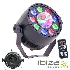 Projetor Luz C/ 9 LEDS RGBW DMX IBIZA - (PAR-ASTRO)