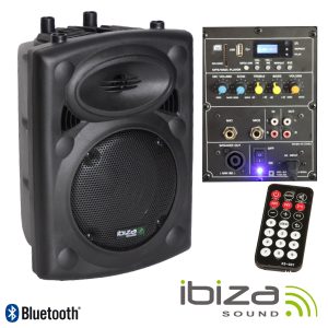 Coluna Bi-Amplificada 8" 300Wmáx USB/BT IBIZA - (SLK8A-BT)