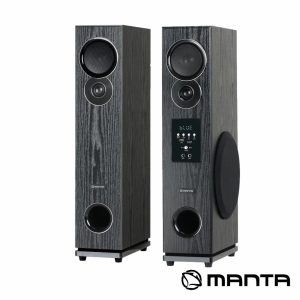 Conjunto 2 Colunas HIFI 3 Vias 160W Madeira MANTA - (SPK0801X160D)