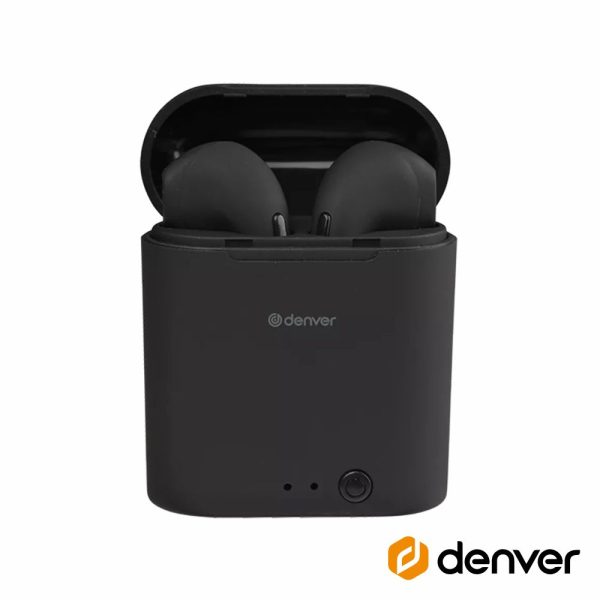 Auriculares Bluetooth 5.0 C/ Mic Dock Carregamento DENVER - (TWE-46BLACK)