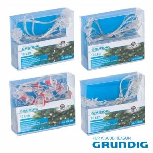 Conjunto De Luzes C/ 10 LEDS Branco 1.2m Grundig - (03417)