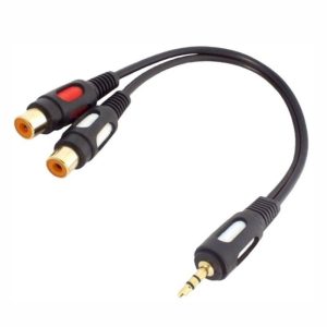 Cabo Jack 3.5mm Macho St / 2-Rca Fêmea 0.2m - (11-3-002FA)