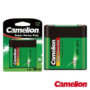 Pilha Zinco-Carvão 3r12 Plana 4.5V 2700ma Blister CAMELION - (3R12-BP1G)