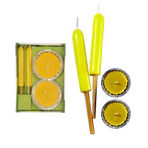 Conjunto De 4 Velas De Cheiro A Limão - (86641)