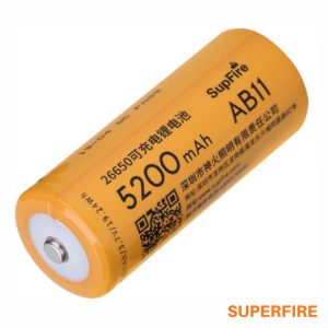 Pilha Lítio 26650 3.7V 5200mAh SUPERFIRE - (AB11)