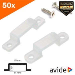 Suporte Plástico P/ Fita LED 3528/2835 AVIDE - (ABLS220V3528-CLIP)