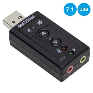 Placa De Som USB 7.1 C/ 2 Fichas Jack - (ADPUSBSOUND7.1A)