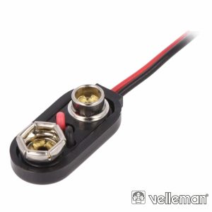 Suporte P/ 1 Pilha De 9V C/ Fios VELLEMAN - (BS-IR)